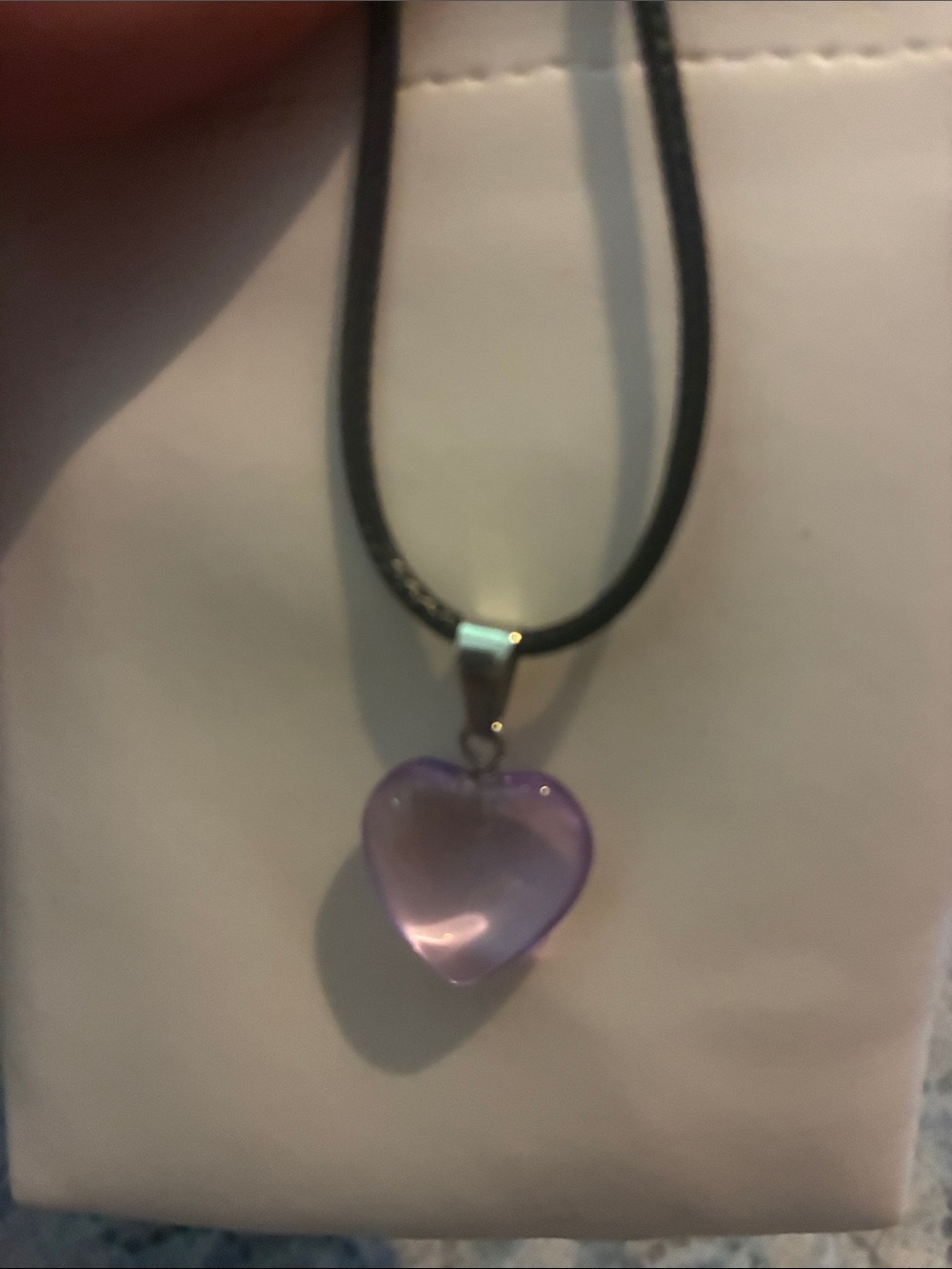 Purple Heart Pendant Necklace - Unbranded
